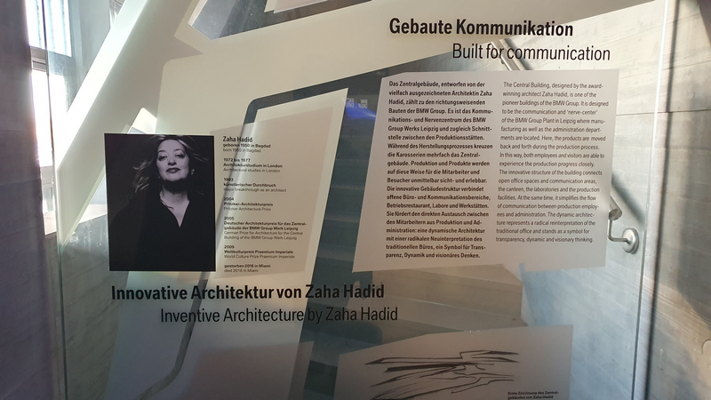 BMW Group lipcsei gyárának központi épületét Zaha Hadid építész tervezte.