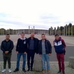 Berlini olimpiai stadion előtt
