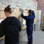 Villanyszerelőink folytatják a panelen a gyakorlatot